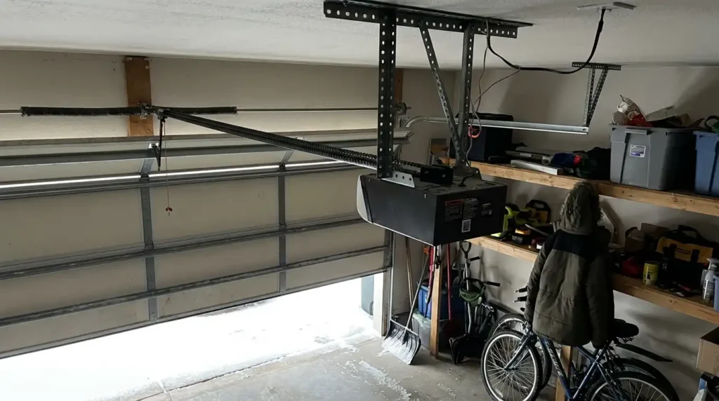 Garage Door Opener in Winter
