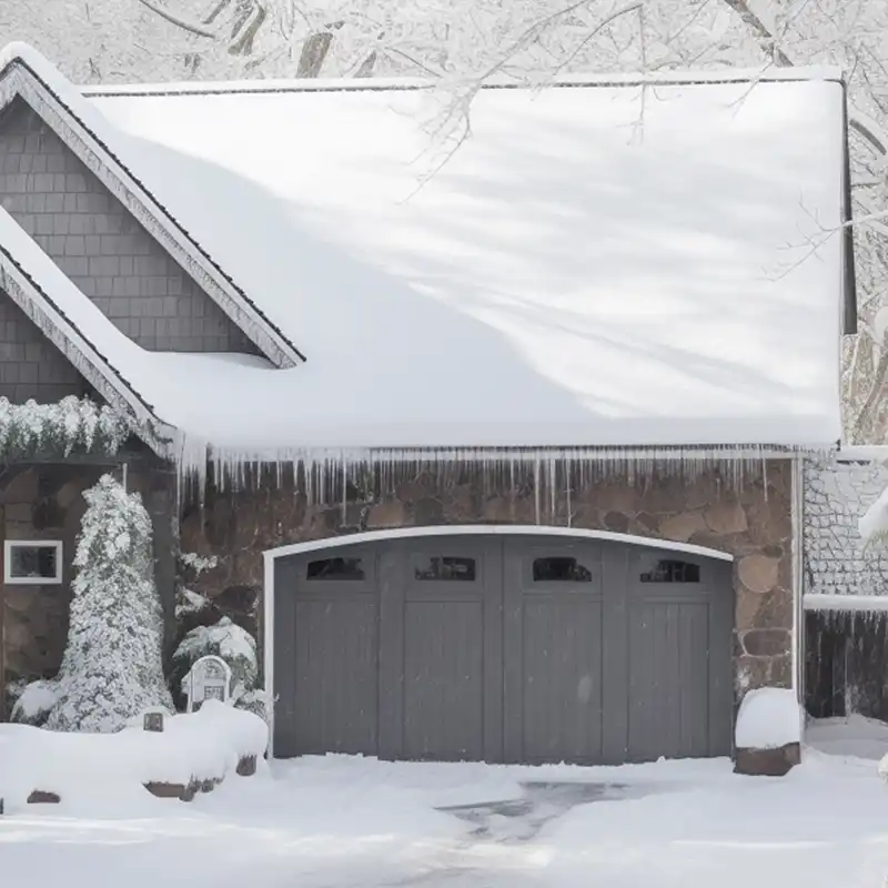 Garage Door in Colorado Winter