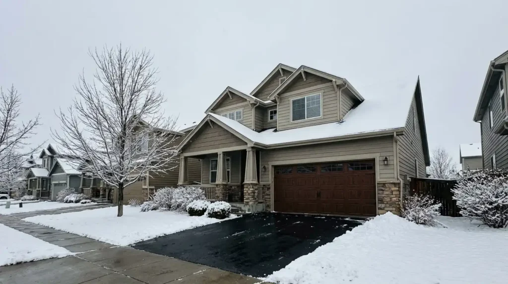 Garage Door in Winter
