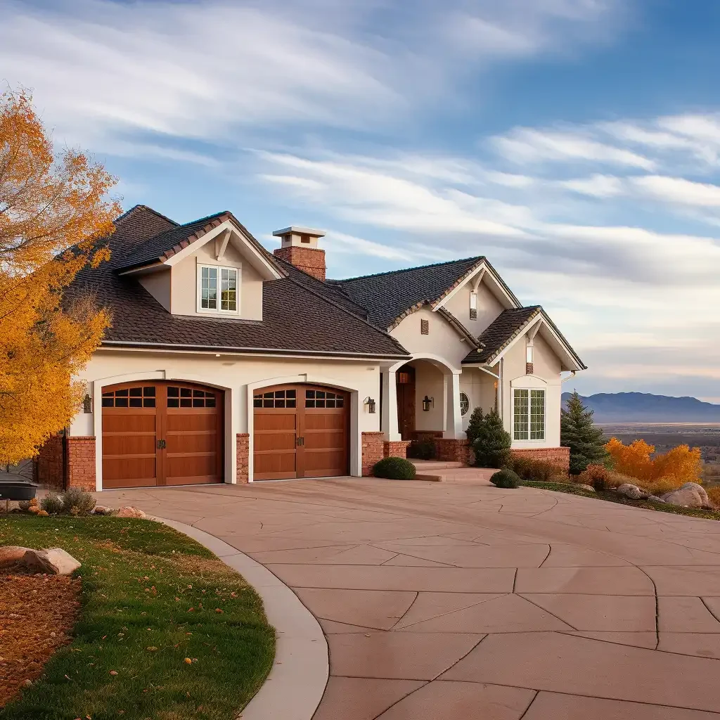 Wellington home with garage doors