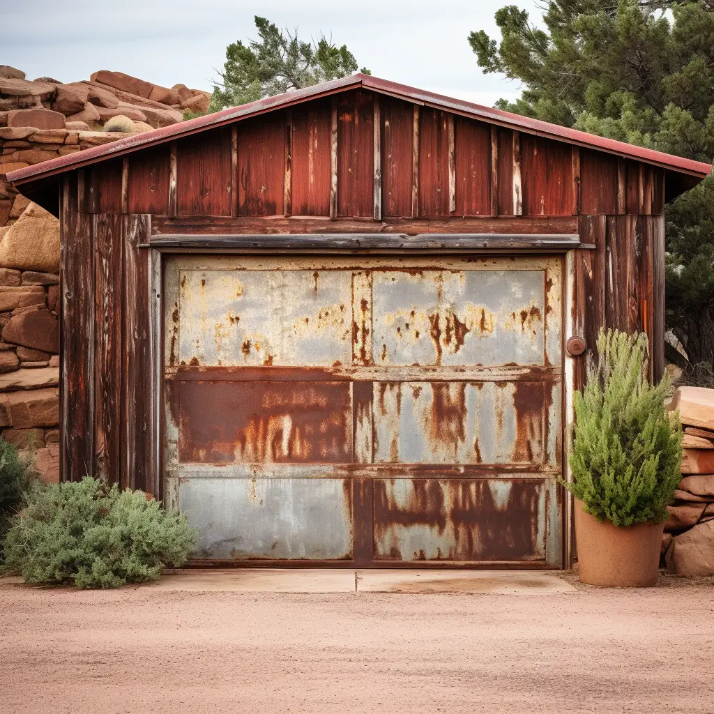 rusty garage door 