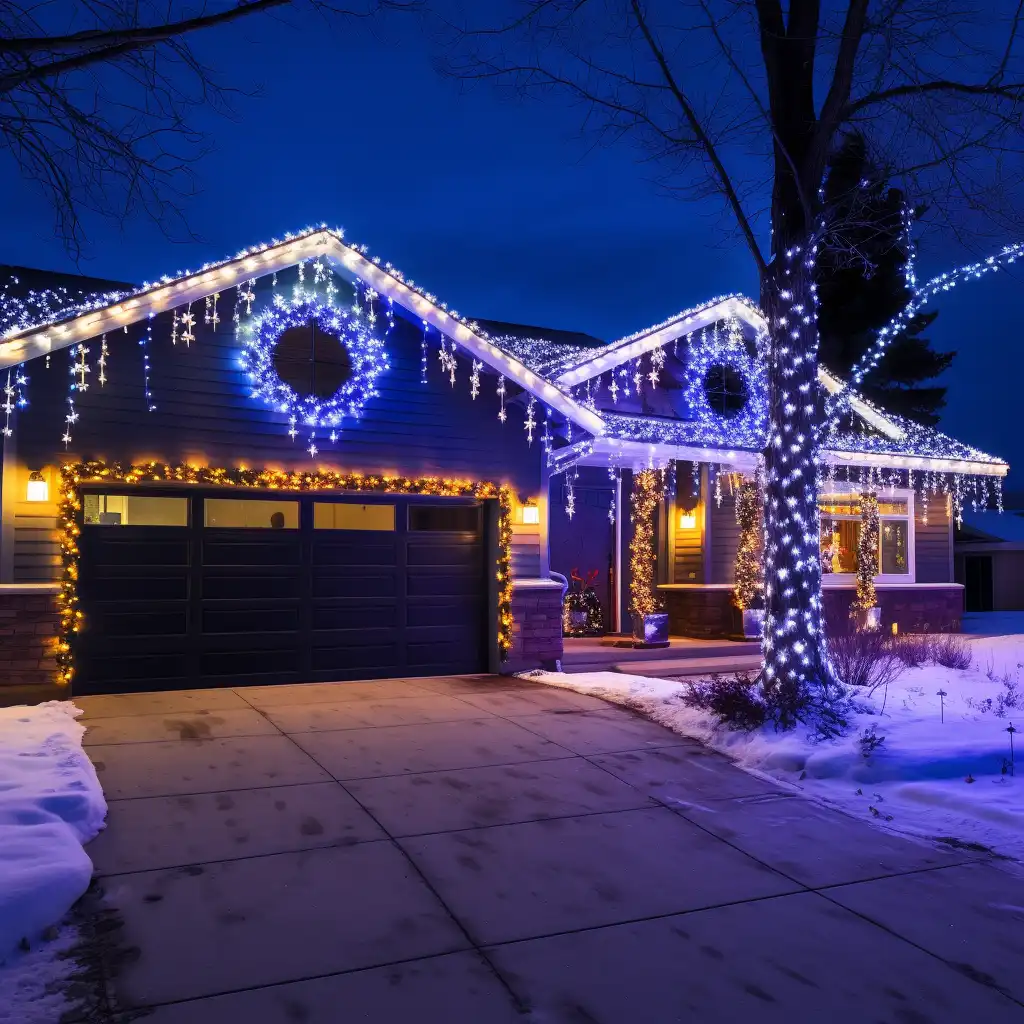 Tips for Hanging Christmas Lights Around Your Garage Door