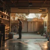 Applying garage door lubricant to rollers and hinges to improve performance and prevent wear in Fort Collins homes